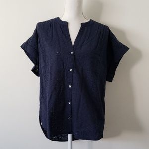New Women's JCrew Eyelet Shirt/Blouse